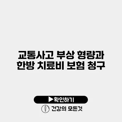 교통사고 부상 형량과 한방 치료비 보험 청구