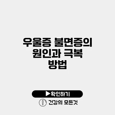 우울증 불면증의 원인과 극복 방법