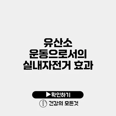 유산소 운동으로서의 실내자전거 효과
