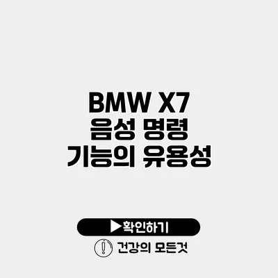 BMW X7 음성 명령 기능의 유용성