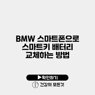 BMW 스마트폰으로 스마트키 배터리 교체하는 방법