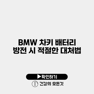 BMW 차키 배터리 방전 시 적절한 대처법