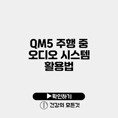 QM5 주행 중 오디오 시스템 활용법