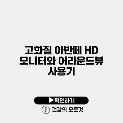 고화질 아반떼 HD 모니터와 어라운드뷰 사용기