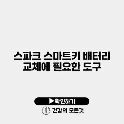 스파크 스마트키 배터리 교체에 필요한 도구